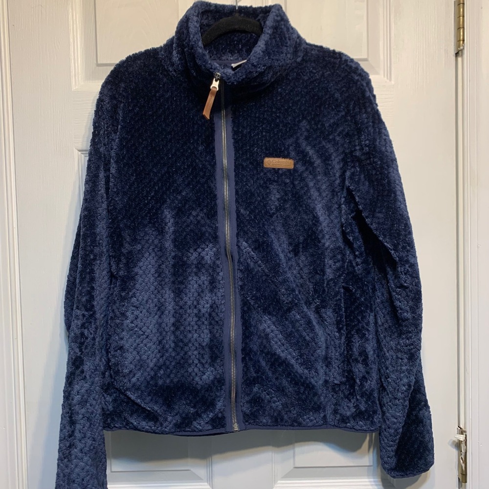 Columbia Fire Side II Sherpa Fleece Jacket Large Full Zip Gorpcore Outdoor Cabin
